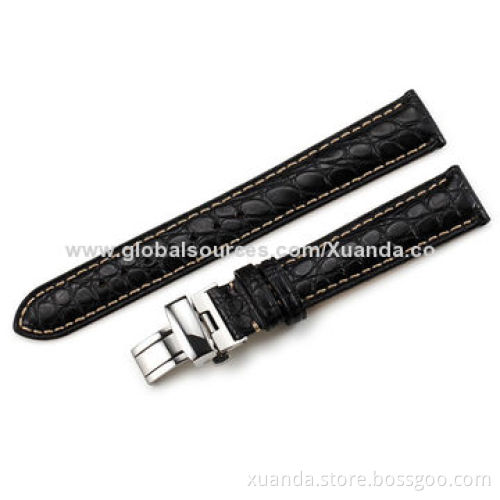 Free logo customized size genuine leather watch straps with simple style are best seller